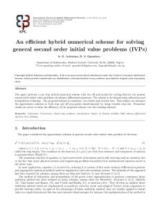 An efficient hybrid numerical scheme for solving