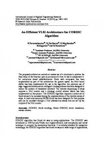 An Efficient VLSI Architecture for CORDIC Algorithm