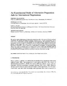 An Experimental Study of Alternative Preparation ... - Semantic Scholar