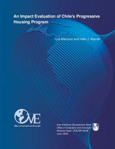 An Impact Evaluation of Chile's Progressive Housing ... - CiteSeerX