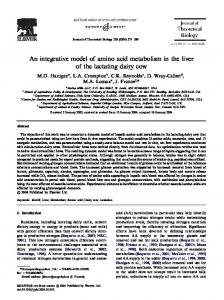 An integrative model of amino acid metabolism in ... - Semantic Scholar