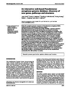 An interactive web-based Pseudomonas aeruginosa ... - CiteSeerX