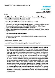 An Ultra-Low Power Wireless Sensor Network for Bicycle ... - MDPI
