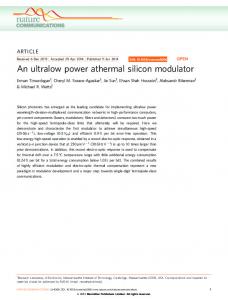 An ultralow power athermal silicon modulator - COREwww.researchgate.net › publication › fulltext › An-ultralo