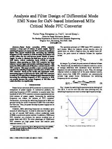Analysis and Filter Design of Differential Mode EMI ... - IEEE Xplore