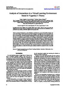 Analysis of Interactions in a Virtual Learning Environment Based in