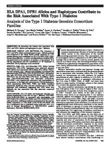 Analysis of the Type 1 Diabetes Genetics Consortium ... - BioMedSearch