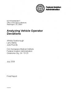 Analyzing Vehicle Operator Deviations