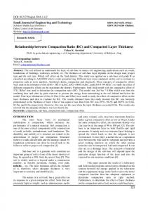 and Compacted Layer Thickness - Scholars Middle East Publishers