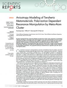 Anisotropy Modeling of Terahertz Metamaterials - BioMedSearch