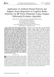 Application of Artificial Neural Network and Support Vector Regression ...