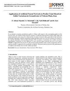 Application of Artificial Neural Network to Predict Total ...