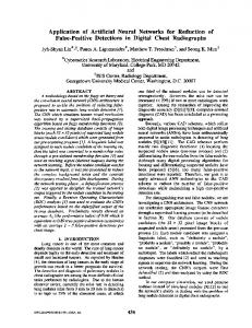 Application of Artificial Neural Networks for Reduction of False ...