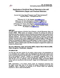 Application of Artificial Neural Networks in Aircraft Maintenance ...