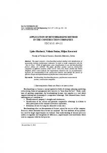 APPLICATION OF BENCHMARKING METHOD IN THE ... - doiSerbia