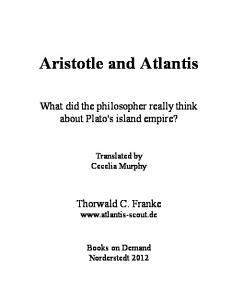 Aristotle and Atlantis - Atlantis-Scout