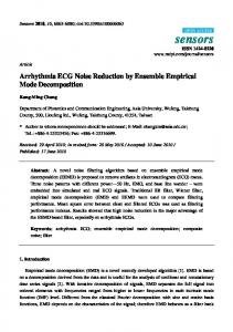 Arrhythmia ECG Noise Reduction by Ensemble ... - Semantic Scholar