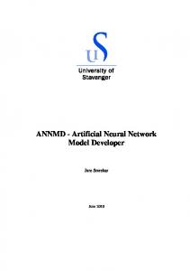 Artificial Neural Network (ANN) software development ... - bibsys brage