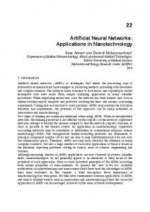 Artificial Neural Networks: Applications in ...