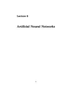 Artificial Neural Networks