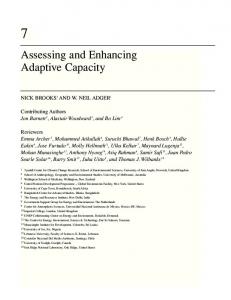 Assessing and Enhancing Adaptive Capacity - unfccc