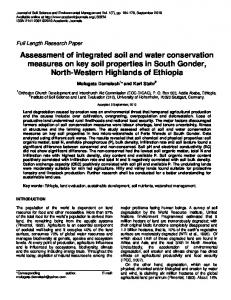 Assessment of integrated soil and water conservation measures on