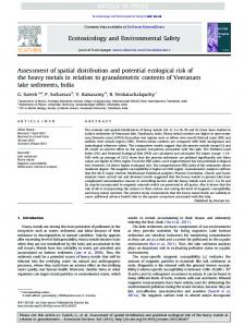Assessment of spatial distribution and potential ...