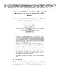 Assessment Test Framework for Collecting and ...