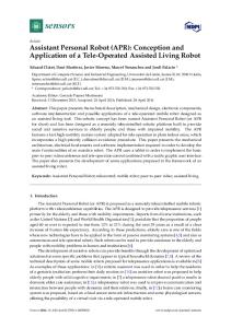 Assistant Personal Robot - Semantic Scholar