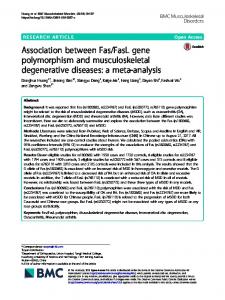 Association between Fas/FasL gene polymorphism and ...