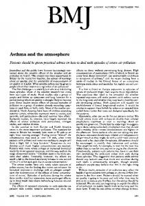 Asthma and the atmosphere - Europe PMC