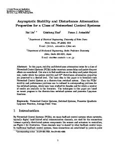 Asymptotic Stability and Disturbance Attenuation ... - Semantic Scholar