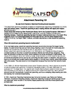 Attachment Parenting for Everyone - Professional Parenting Canada