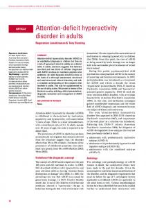 Attention-deficit hyperactivity disorder in adults - Semantic Scholar