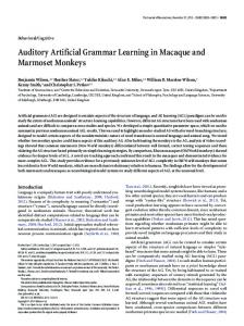 Auditory Artificial Grammar Learning in Macaque ... - Semantic Scholar