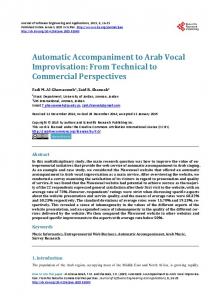 Automatic Accompaniment to Arab Vocal Improvisation - Scientific ...