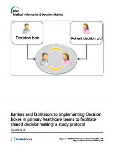 Barriers and facilitators to implementing Decision