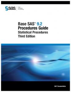 Base SAS Procedures Guide: Statistical Procedures