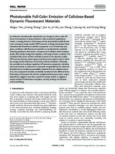 Based Dynamic Fluorescent Materials - Wiley Online Library