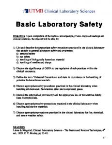 Basic Laboratory Safety