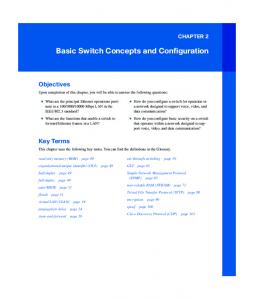 Basic Switch Concepts and Configuration - Pearsoncmg.com