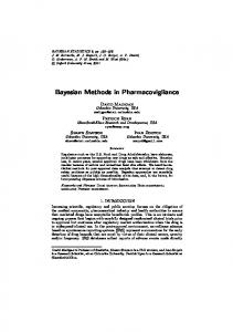 Bayesian Methods in Pharmacovigilance - Semantic Scholar