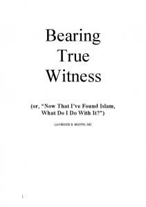 Bearing True Witness - WordPress.com