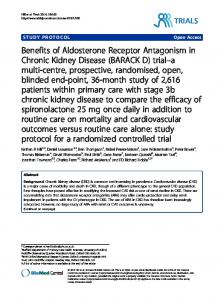 Benefits of Aldosterone Receptor Antagonism in Chronic ... - CiteSeerX