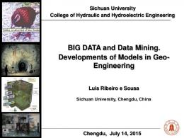BIG DATA and Data Mining. Developments of Models ...