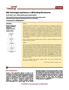 BIM Technologies Applications in IBS Building Maintenance