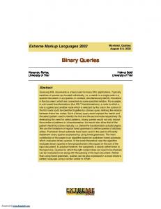 Binary Queries - Semantic Scholar