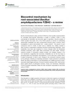 Biocontrol mechanism by root-associated Bacillus amyloliquefaciens