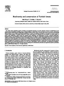 Biodiversity and conservation of Turkish forests