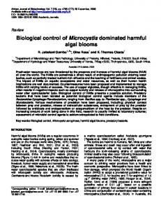 Biological control of Microcystis dominated ... - Academic Journals